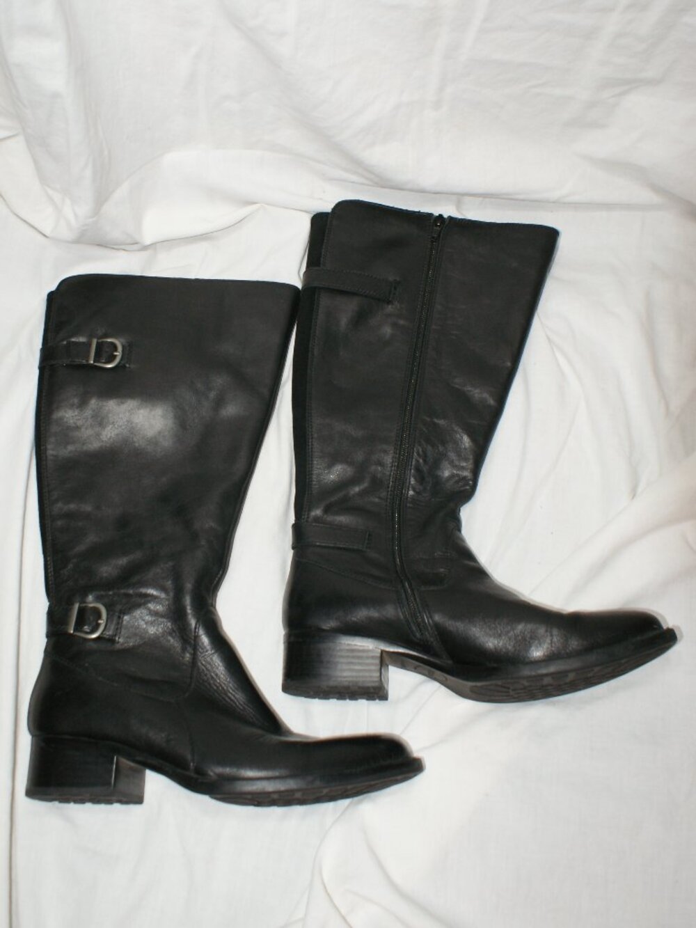 Born Tall Leather Wide Calf Riding Boots - Size 8 - BRAND NEW